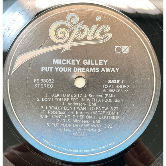 Mickey Gilley Put Your Dreams Away 33RPM Vinyl LP 80s Country Epic in VG+ - Picture 2 of 7